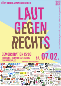 Read more about the article LAUT GEGEN RECHTS am Sa. 07.02. in Ravensburg